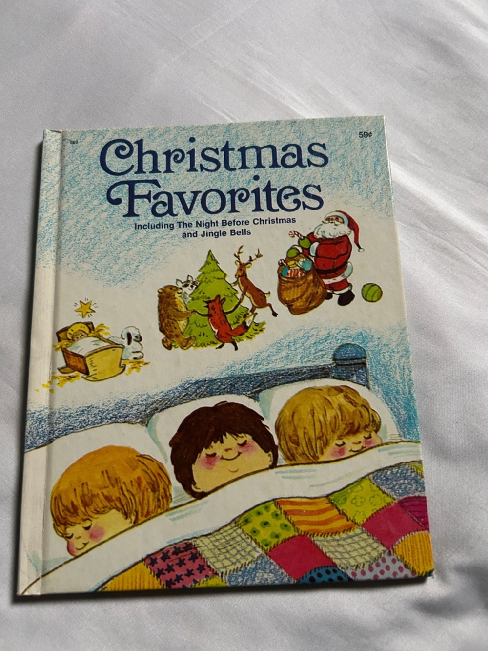 Christmas Favorites, Vtg Wonder Washable book, Lou Myers